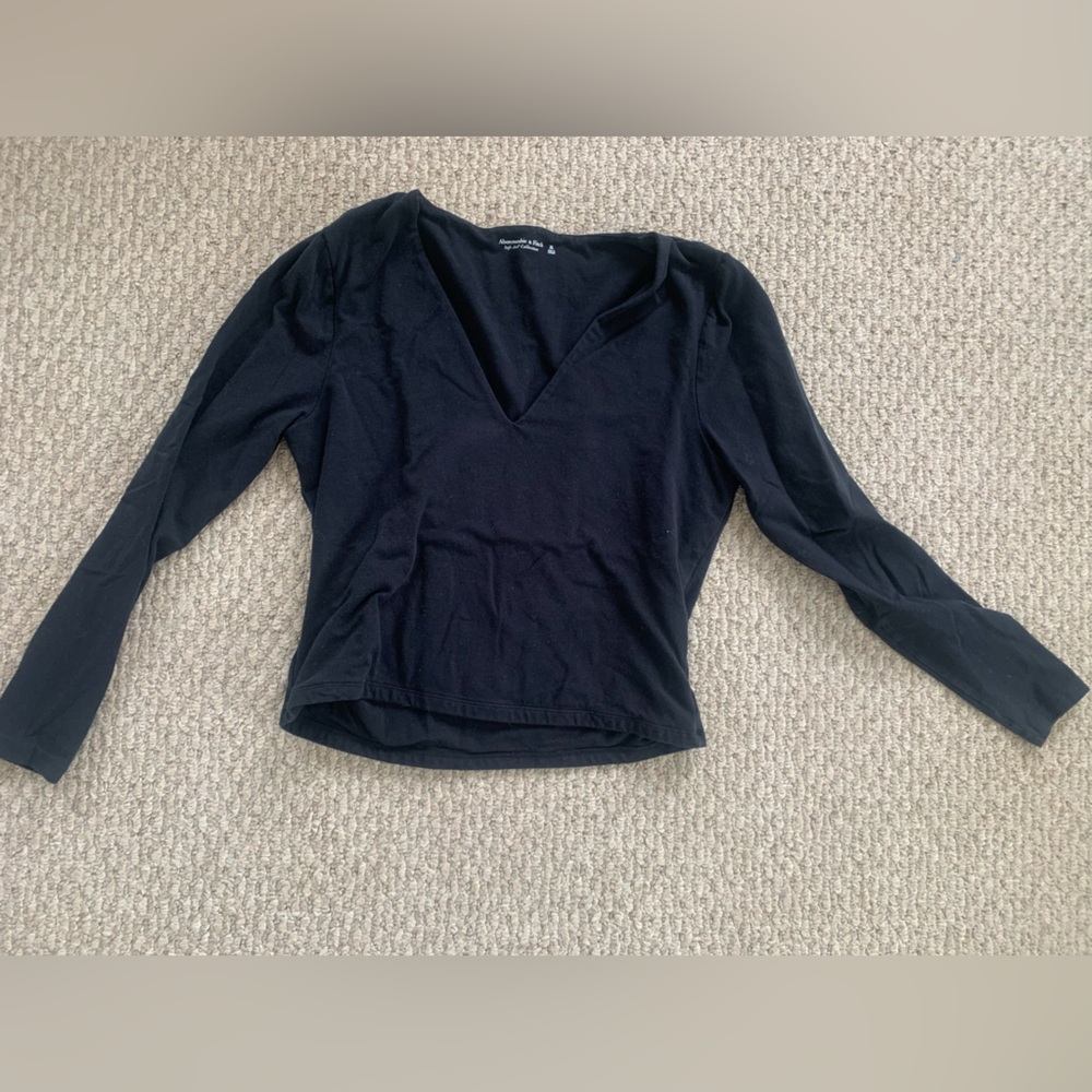 Abercrombie & Fitch XL Soft AF Women's Black Long Sleeve Top